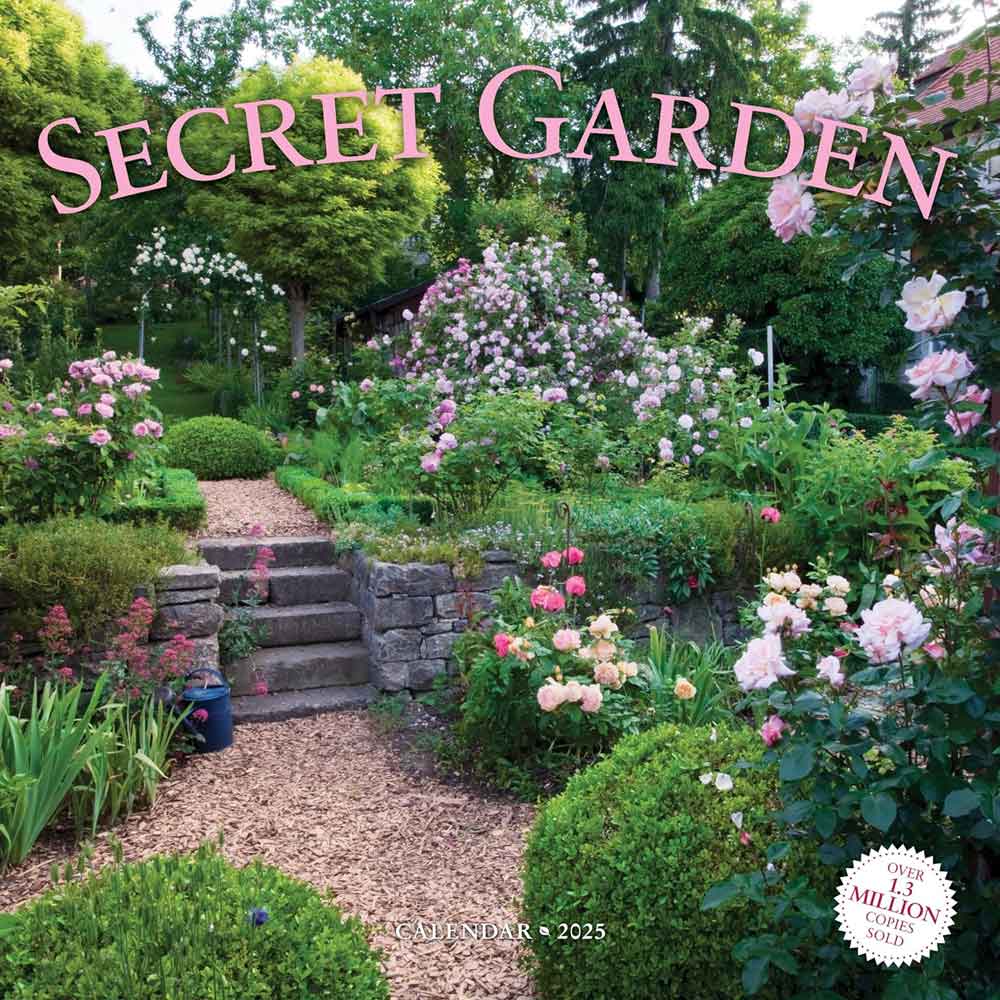 2025 Secret Garden Wall Calendar | Botanical Plant Flower Calendars