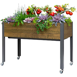 Raised Bed Self-Watering Planter Box for Gardening